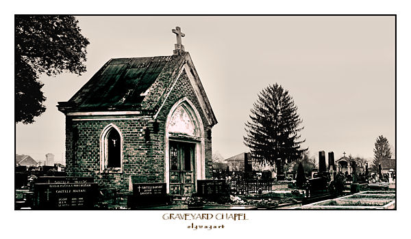graveyard chapel by slywayart