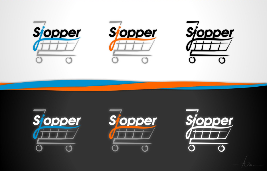 Sjopper logo by adam|bar