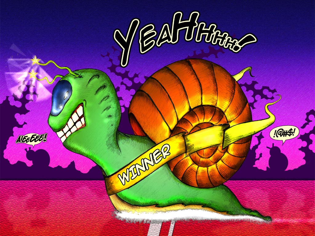 One snail's victory! by Crazy